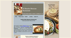Desktop Screenshot of elranchomexicanrestaurant.net